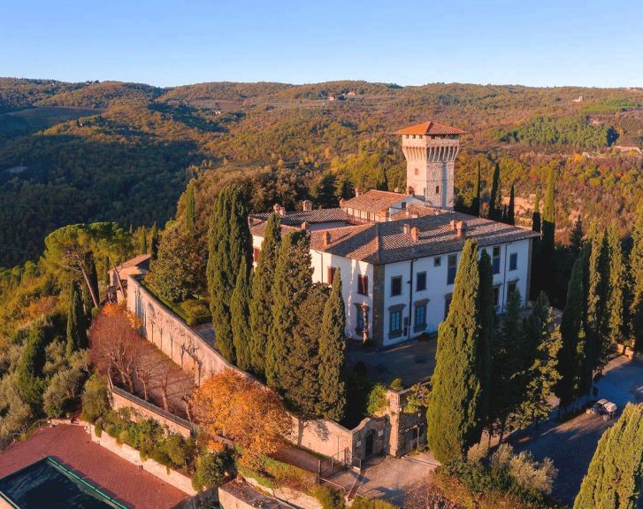 Castello di Vicchiomaggio in the Val di Greve, Chianti, Tuscany